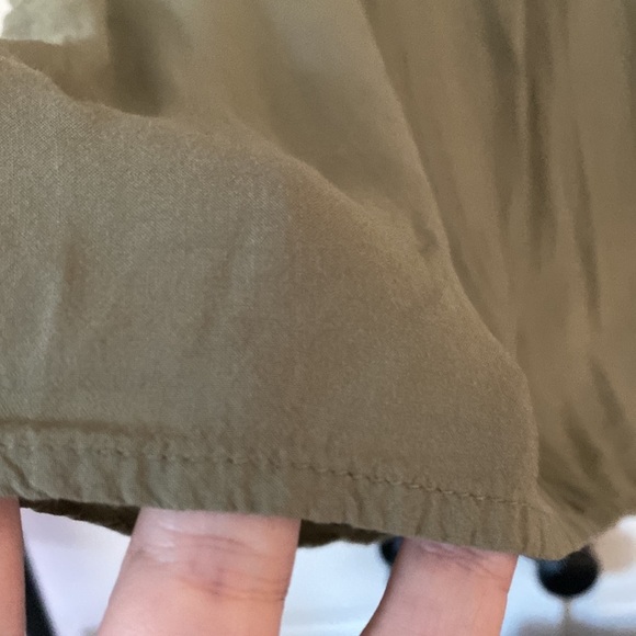 Chico’s Size 3 Long Utility Shirt Pocket Sage Green Button Down Blouse Chicos XL - Picture 7 of 9